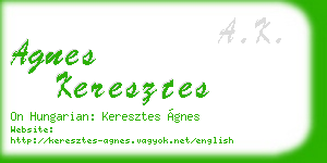 agnes keresztes business card
